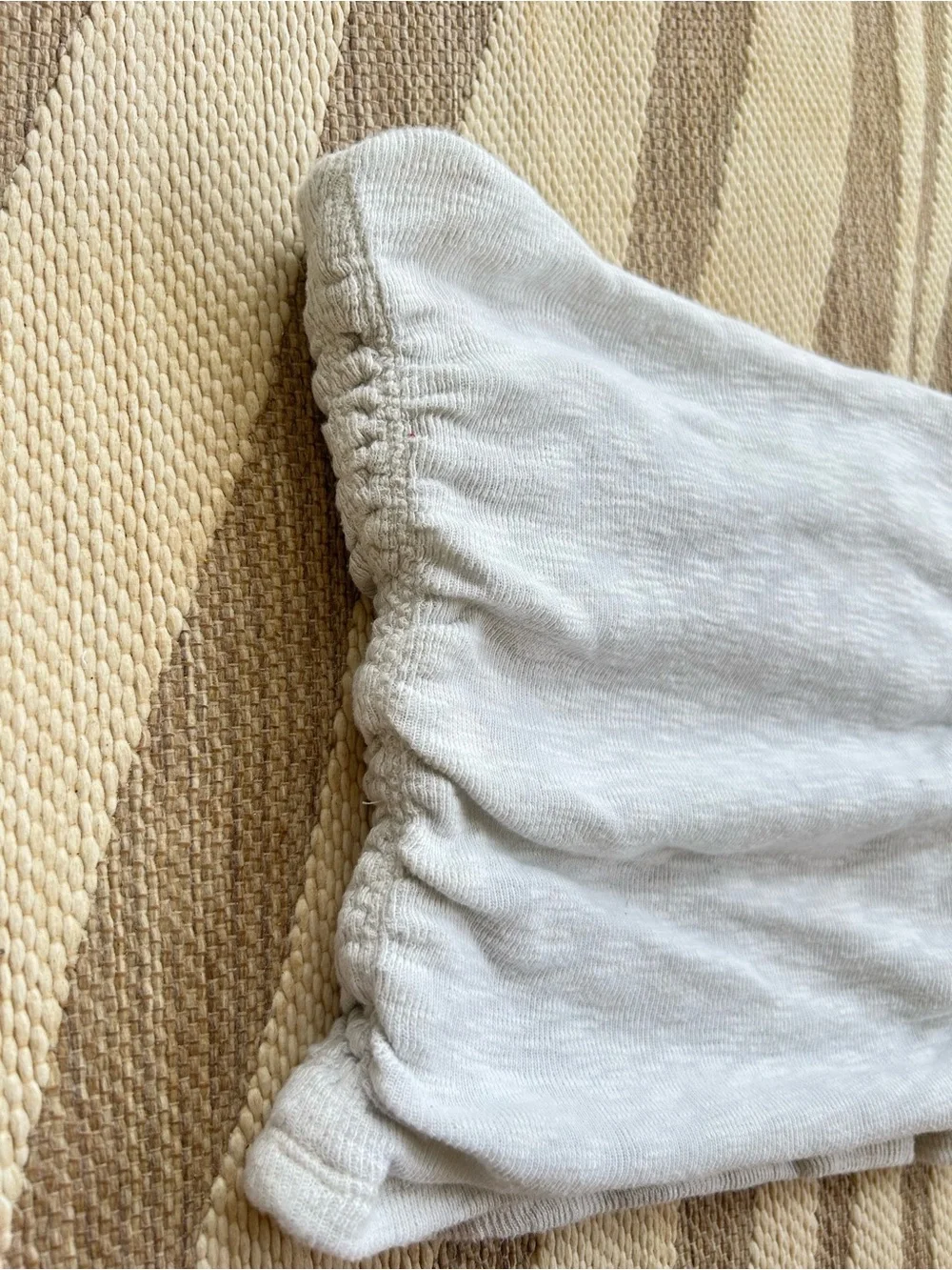 Free People Ruched White Tube Top with texture - Medium